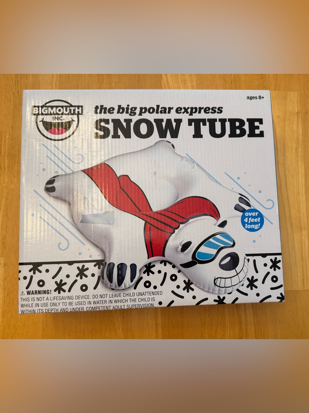 ❄️ BigMouth Inc. The Big Polar Express XL Inflatable Snow Tube 🐻‍❄️
